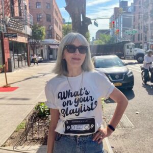 ‘What’s on your playlist?’ T-shirt