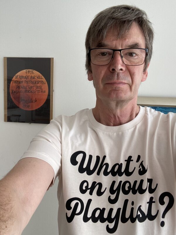‘What’s on your playlist?’ T-shirt - Image 6